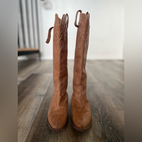 Spirit by Lucchese Tan Western Riding Leather Boots - Picture 2 of 16